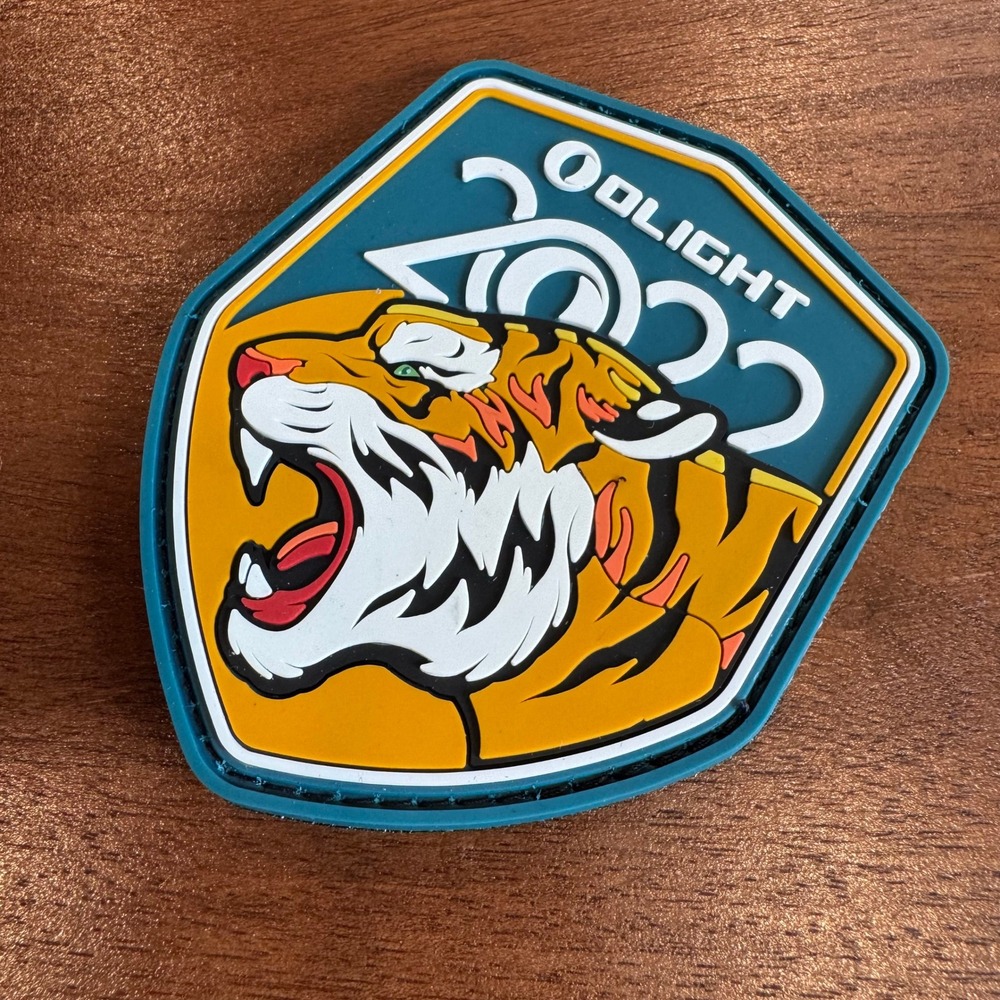 Olight 2022 Year of the Tiger PVC Morale Patch Hook and Loop EDC Collectible
